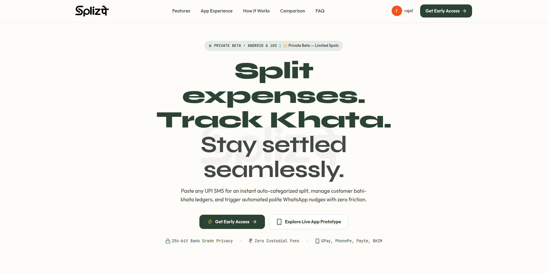 Splizpe mobile app