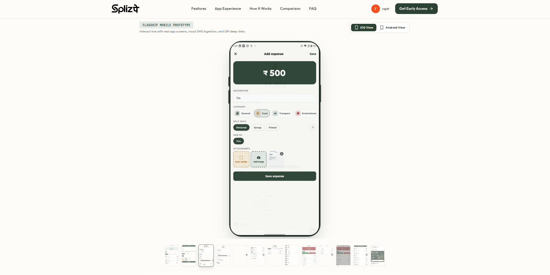 Splizpe mobile app 3